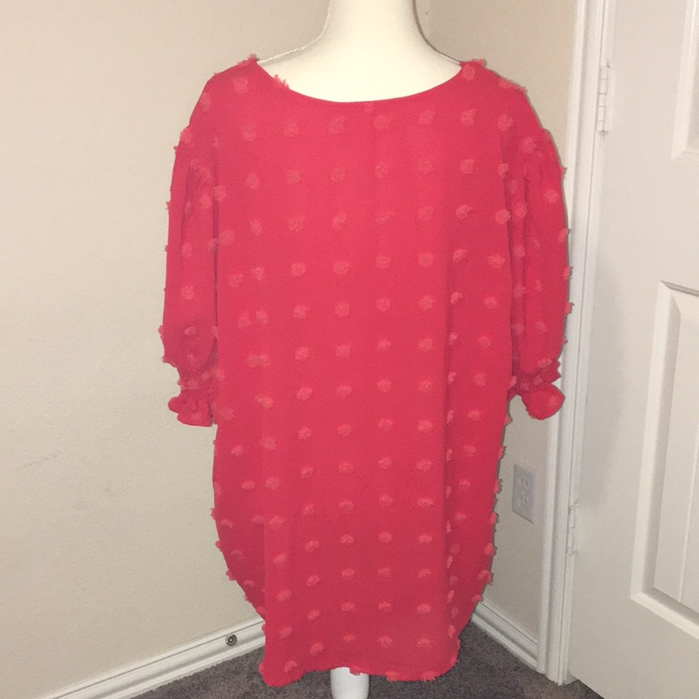 4/$20 red blouse with red polka dots - Picture 3 of 5